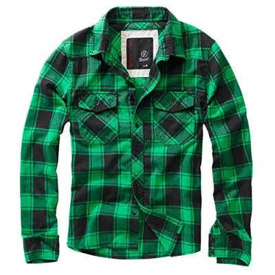 Abbildung von Brandit Check Shirt Herren Baumwoll Hemd 3XL Green+black