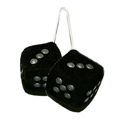 Abbildung von Kaufmann Neuheiten AZ LUF 500 Funky Dice Lufterfrischer Würfel, schwarz