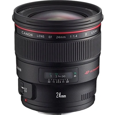 Abbildung von Canon EF 24mm F1.4 L II USM Objektiv (77mm Filtergewinde) schwarz