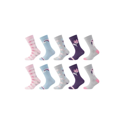 Abbildung von camano 10ER PACK Socken für Kinder, Größe: 23 26, Twilight purple