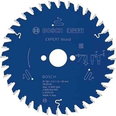 Abbildung von Bosch Professional Kreissägeblatt Expert for Wood (Holz, 130 x 20 2,4 mm, 36 Zähne, Zubehör Kreissäge)