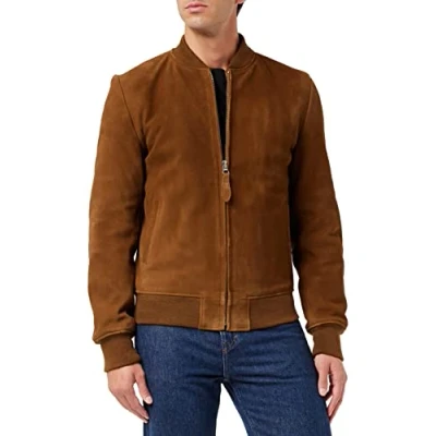 Abbildung von Schott Lederjacke, Herren, Größe: Medium, Dark orange