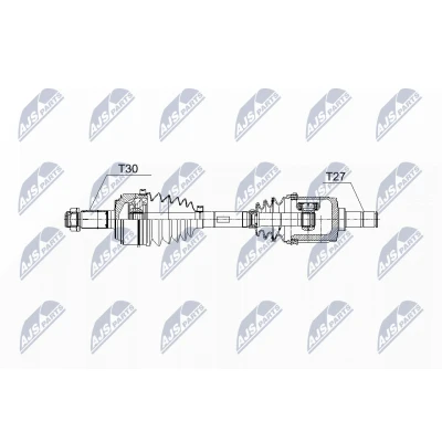 Abbildung von NTY NPW HD 060 Antriebswelle Vorderachse links 663 HONDA: CR V 4