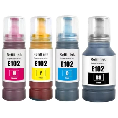 Abbildung von LAIPENG 102 Tinte Kompatibel mit Epson für EcoTank ET 2700 2750 2751 2756 2850 2851 2856 3700 3750 3850 4750 4850 4856 15000 Drucker (BK/C/M/Y)