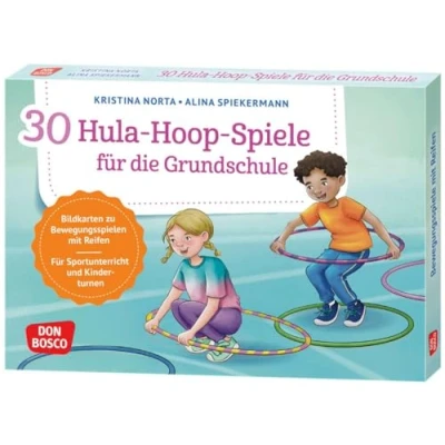 Abbildung von 30 Hula Hoop Spiele für die Grundschule: Bildkarten zu Bewegungsspielen mit Reifen Sportunterricht und Kinderturnen. Von schnellen Aufwärmspielen ... innere Balance. Ideen auf Bildkarten)