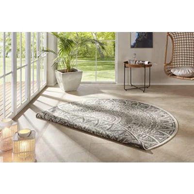 Abbildung von freundin Home Collection Teppich &quot;Lilja&quot;, rund, In &amp; Outdoor, Wendeteppich, Wetterfest, Balkon, Garten, Wohnzimmer