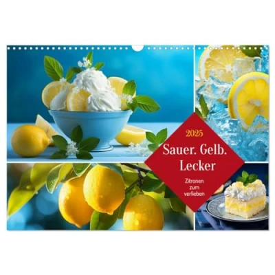 Abbildung von Sauer Gelb Lecker (Wandkalender 2025 DIN A3 quer), CALVENDO Monatskalender