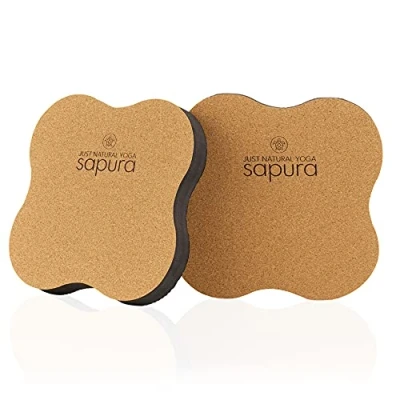 Abbildung von SAPURA Health Yogapolster Yoga Knie Pad 2er Set Kork Kniekissen Kniepolster Yogapads