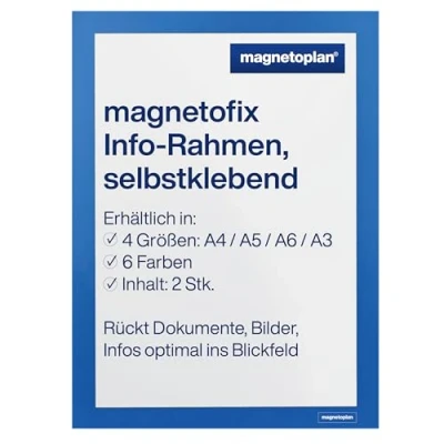 Abbildung von magnetoplan Magnetrahmen selbstklebend A4 blau