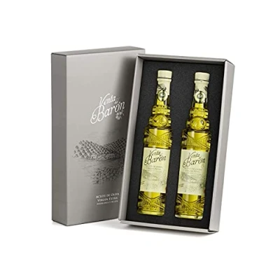 Abbildung von Venta del Barón Preisgekröntes Premium Natives Extra Virgine Olivenöl Doppelpack in Geschenkbox (500ML x 2) Gewinner der Weltmeisterschaft Neue Ernte 2022/2023
