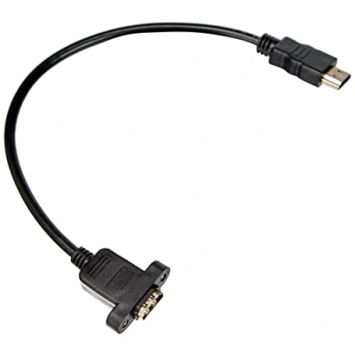 Abbildung von System S HDMI Stecker zu Eingang Panel Mount Adapter Kabel Verlängerungskabel 35cm