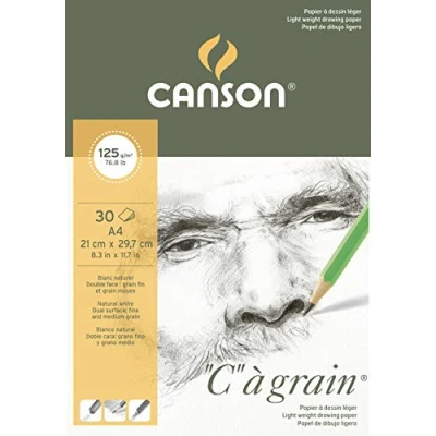 Abbildung von Canson Pad Càgrain A4 125 g White Skizzenbuch