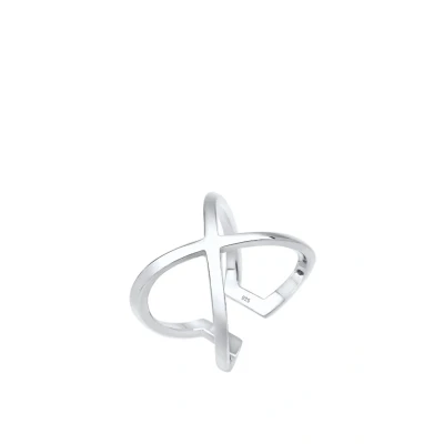 Abbildung von Elli Cross Ring silvercoloured, Damen, Größe: 54, Silver coloured