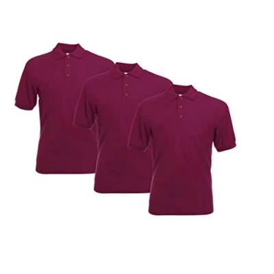 Abbildung von Fruit of the Loom Herren 63 402 0 Polohemd, burgunderfarben, XL (3er Pack)