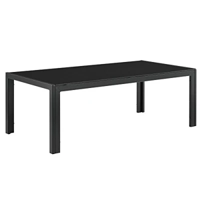 Abbildung von casa.pro Gartenlounge Set, »Lerum« Gartentisch Glastisch 100x50x35 cm schwarz
