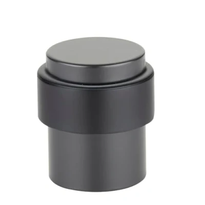 Abbildung von SO TECH® Bodentürstopper THOR Höhe 40 mm echt Edelstahl massiv schwarz pulverbeschichtet Türstopper für Bodenmontage