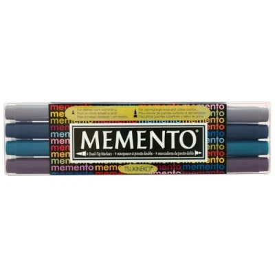 Abbildung von Memento Fineliner Zeichenstifte Set, Dolphin Play Malstifte für Künstler, Wasserfest Beständig Gegen Ausbleichen Stempeln, Kalligraphieren, Aquarellieren, Embossing und Mischtechniken