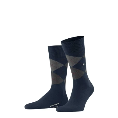 Abbildung von Burlington Edinburgh Rautenmuster Argyle CLIP ONE SIZE 4046 Socken, Herren, Größe: 41 46, Marine