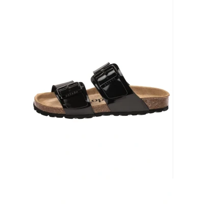 Abbildung von Palado Samos EGS Pantolette flach, Damen, Größe: 37, Schwarz lack Schuhe