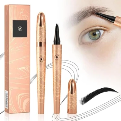 Abbildung von Wasserdichter 3D Augenbrauenstift,Wischfest Langanhaltenden Augenbrauenstift Microblading,Augenbrauenstift,3D Augenbrauenstift,Kann Leicht Natürliche Augenbrauen Brauen (Schwarz)