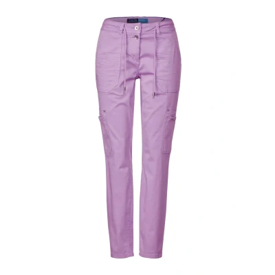 Abbildung von Cecil Casual Stoffhose, Damen, Größe: 34x28, Lila
