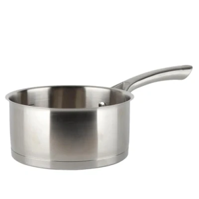 Abbildung von EUROHOME Kasserolle Stiehlkasserolle mit handlichem Griff induktionsgeeignet, Edelstahl (1 tlg., Kochtopf Ø16 cm), Topf alle Herdarten, Universaltop Messskala