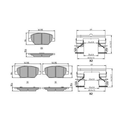 Abbildung von FERODO FDB5214 Bremsbelagsatz mit akustischer Verschleißwarnung OPEL: Insignia B Sports Tourer, Grand Sport, Country Tourer