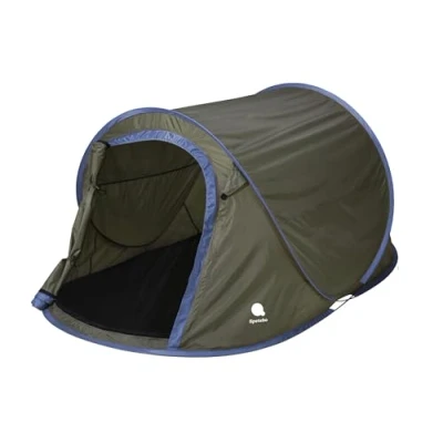 Abbildung von Pop Up Wurfzelt Cool &amp; Dark silber 220 x 120 cm 2 Personen Verdunkelungszelt mit Tragetasche Automatisches Sofortzelt Einhandzelt Trekking Camping Zelt inklusive Heringe + Spannseile wasserdicht