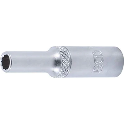 Abbildung von BGS 10704 Steckschlüssel Einsatz Zwölfkant, tief 6,3 mm (1/4&quot;) SW 5 CV Stahl Stecknuss Nuss