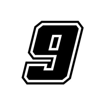 Abbildung von 4R Quattroerre.it 13379 Nummer Racing 9 Moto GP, Schwarz, 10 x cm