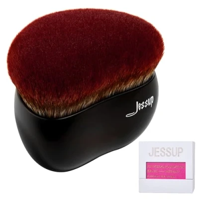 Abbildung von Jessup Pinselset Foundation Pinsel Make Up 1 Stück Schminkpinsel Kosmetikpinsel Gesicht Kontur Rouge Geschenkbox Matt schwarz SF001