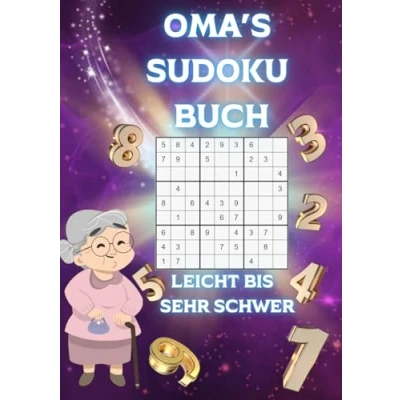 Abbildung von OMA&#039;S SUDOKU BUCH: Leicht bis sehr schwer; 100 Rätsel mit Lösungen; Rätselbuch für Erwachsene und Senioren; Geschenke Oma