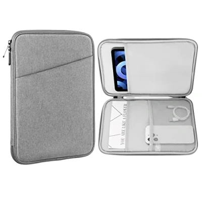 Abbildung von MoKo 9 11&quot; Tablet Tasche Hülle Kompatibel mit iPad Pro 11 M4 2024/11 Zoll Air M2 2024/iPad 10th 10,9 5/4 10,9, Galaxy Tab S9/S8/A8/A7 2022, Hell Grau