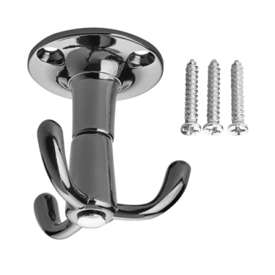 Abbildung von SO TECH® Klapphaken Drehhaken TROMSO 53 x 50 mm Sockel Ø 40 3 fach Haken aus Aluminium, (1 St), Aluminium