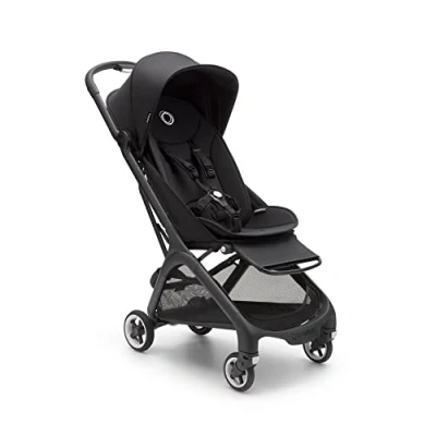 Abbildung von Bugaboo Butterfly ultrakompakter Reise Kinderwagen, klein &amp; leicht, einhändig faltbar und einfach zu lenken, ergonomischer City für Babys ab 6 Monaten, mit viel Stauraum, Midnight Black