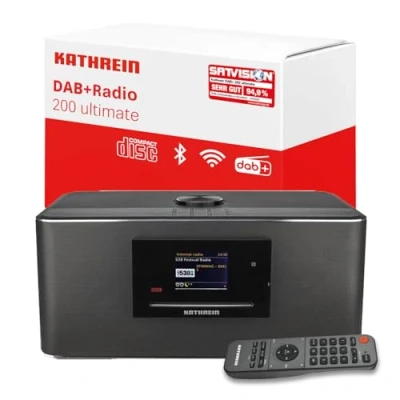 Abbildung von Kathrein DAB+ 200 Ultimate I DAB Plus Radio mit CD Player Digitalradio &amp; UKW, Internetradio WLAN Bluetooth für Streaming, Aux 3,5mm Fernbedienung App Steuerung