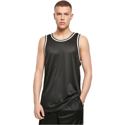 Abbildung von Build Your Brand Mens BY009 Mesh Tanktop T Shirt, Black/White, 4XL