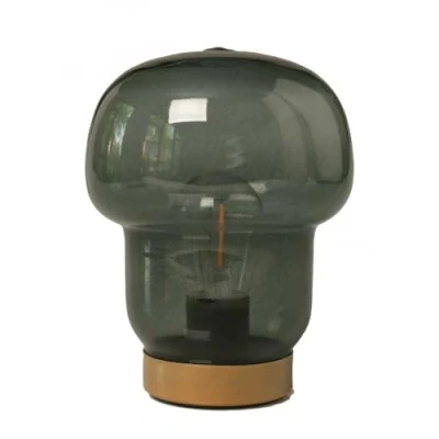 Abbildung von HAB &amp; GUT LED240 Deko Tischlampe aus Glas warm weiß Batterie Rauchglas
