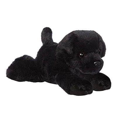 Abbildung von Aurora 31295 Mini Flopsies Blackie Schwarzer Labrador Hund, 20,3 cm, weiches Spielzeug, cm