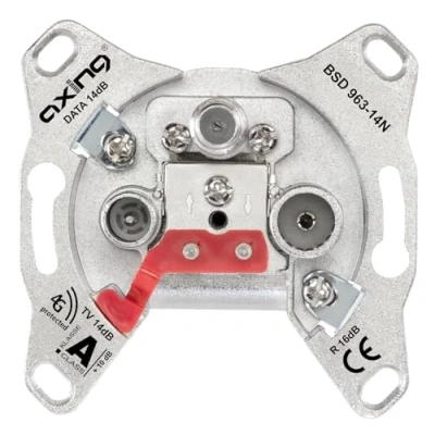 Abbildung von Axing BSD 963 14N Multimedia Durchgangsdose 14 dB (Data / TV R)