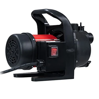 Abbildung von Grafner Gartenpumpe 600 Watt (max. 3,6 bar, Fördermenge 2800 Liter/Stunde, Ansaugtiefe: 7 Meter, Förderhöhe: 35 m, Wassereinfüllschraube und Wasserablassschraube) Hauswasserwerk Hauswasserautomat
