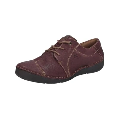 Abbildung von Josef Seibel Damen Low Top Sneaker Fergey 20,Weite G (Normal),Wechselfußbett,Laufschuhe,schnürschuhe,schnürer,Halbschuhe,Plum,40 EU