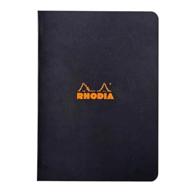 Abbildung von Rhodia 119183Cpack 10 Notizbücher schwarz A5 kleine Karos 96 Seiten weißes Papier 80 g/m Umschlag aus beschichtetem Karton, weich, robust und wasserdicht
