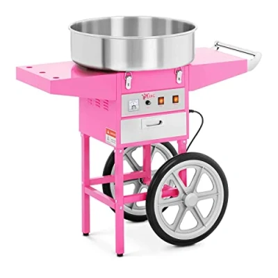Abbildung von Royal Catering Mobile Zuckerwattemaschine ohne Deckel auf Rädern
