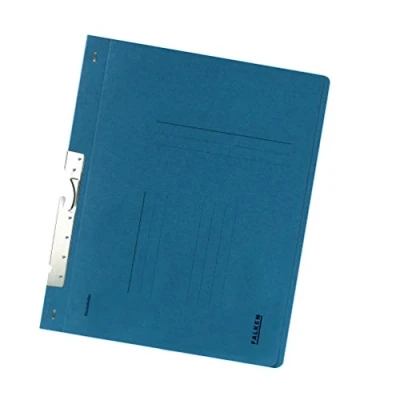 Abbildung von Original Falken 50er Pack Pendular Pendelhefter. Made in Germany. Aus Recycling Karton mit Behördenheftung ohne Schlitzstanzung für DIN A4 blau Hefter Blauer Engel