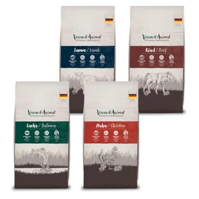 Abbildung von Venandi Animal Premium Trockenfutter für Katzen, Probierpaket Lamm, 4 x 1,5 kg (4er Pack), getreidefrei mit viel frischem Fleisch und Fisch