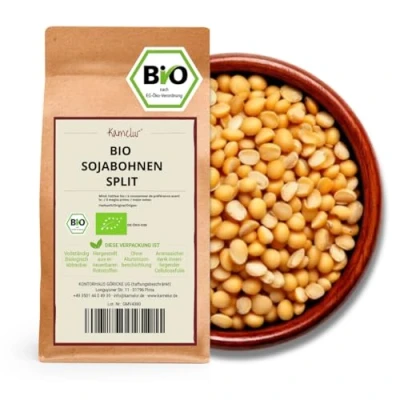 Abbildung von Kamelur 1KG BIO Sojabohnen Split aus EU Landwirtschaft Soja Bohnen ohne jegliche Zusätze