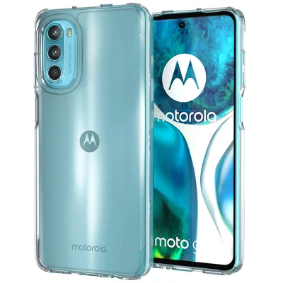 Abbildung von Motorola Moto G82 Hülle Kunststoff Accezz Hard Case/Backcover Handyhülle Transparent Shockproof/Stoßfest