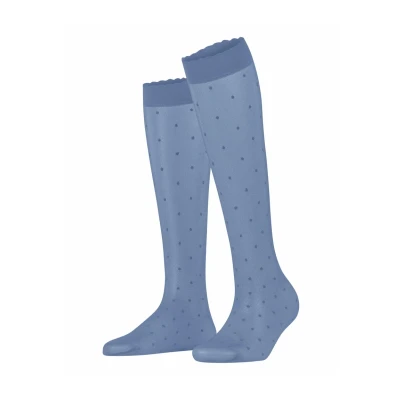 Abbildung von Falke Dot 15 Denier Kniestrümpfe Smoky blue, Damen, Größe: 35 38, blue