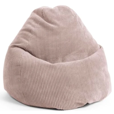 Abbildung von Sitting Point by Magma BeanBag Shara XL Sitzsack aus Flauschcord 70x110cm, Hülle waschbar, Rose, Oeko TEX® Zertifiziert